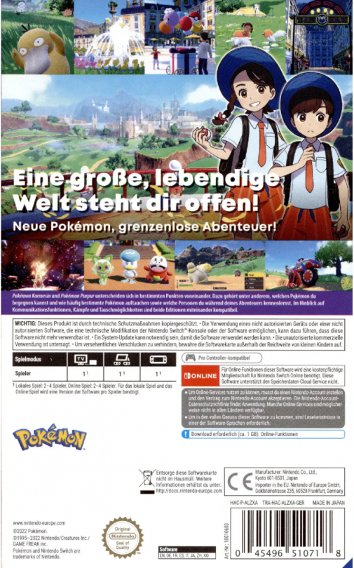 Pokemon Schild Backcover